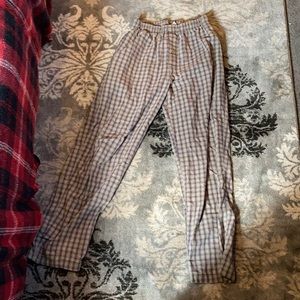 Plaid pajama bottoms